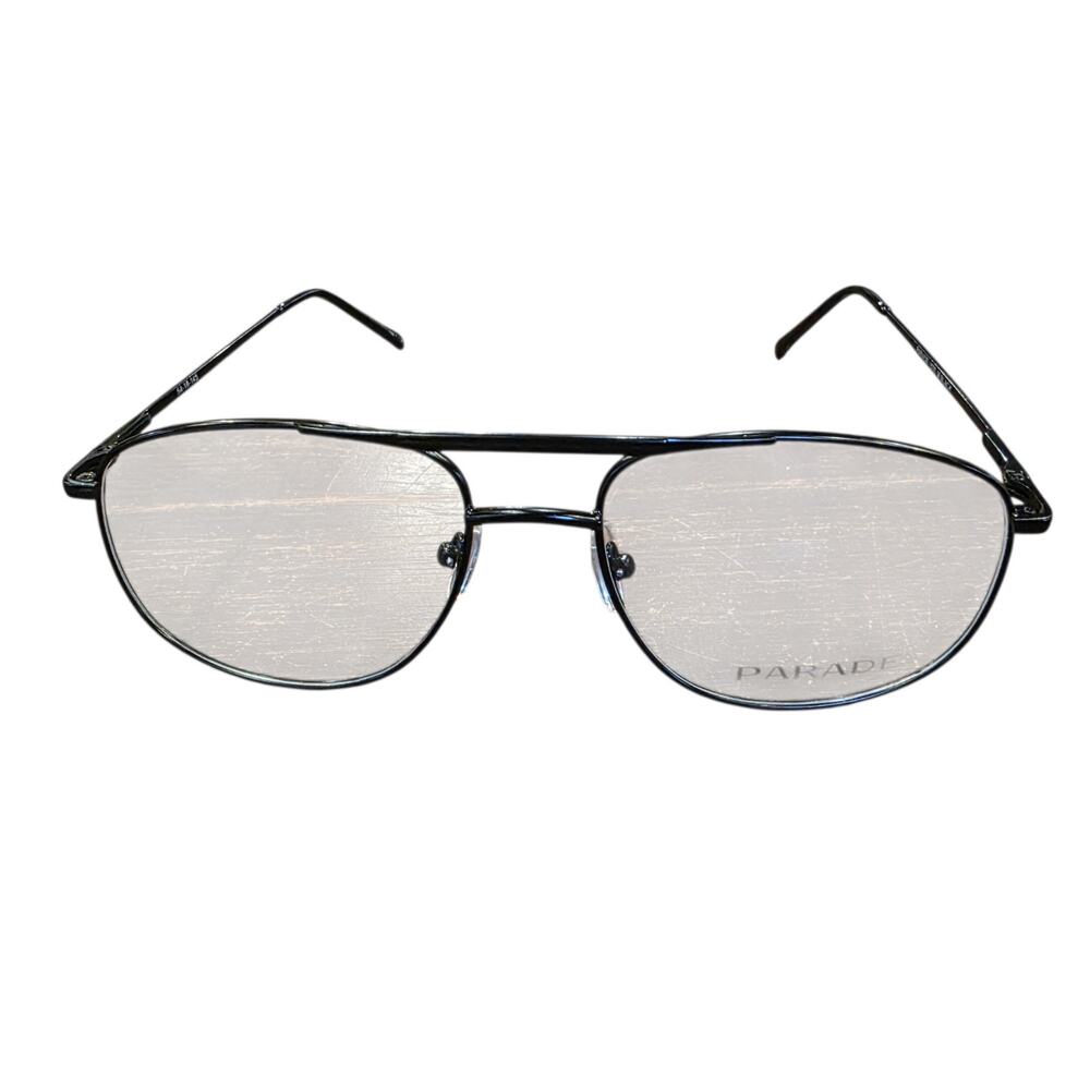 Parade 1535 Black Eyeglasses Frames 54-18-145 Full Rim Aviator NWOT